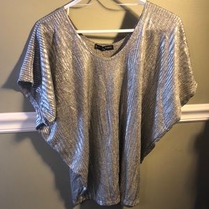 Shiny New Years Bat-winged Top